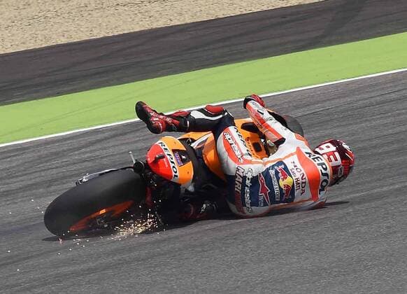 MotoGP World Championship WM Weltmeisterschaft GP of Italy, Mugello Marc Marquez - Sturz xHOCHxZWEIx xItalyxPhotoxPressx 