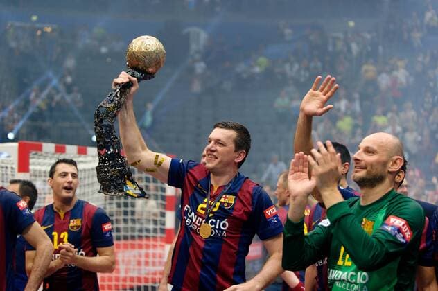 Köln, HANDBALL FINAL FOUR FC Barcelona Barca Jubel Sieg SIARHEI RUTENKA  20150531_PF_PA150