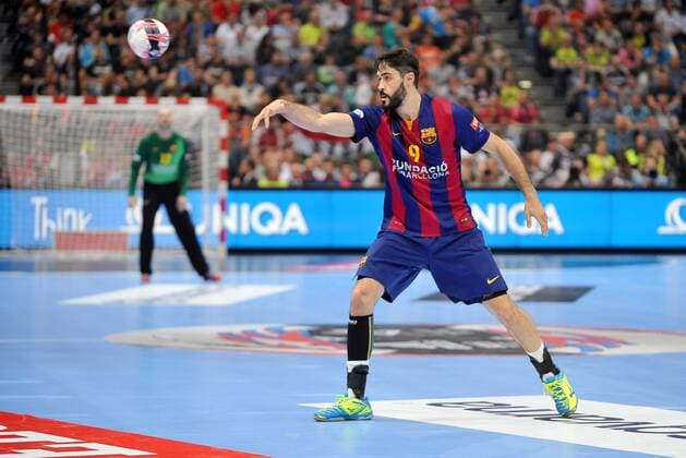 Köln, HANDBALL FINAL FOUR, EHF CHAMPIONS LEAGUE FINAL4 FC Barcelona Barca - MKB MVM VESZPREM RAUL ENTERRIOS RODRUGUEZ  20150531NB240