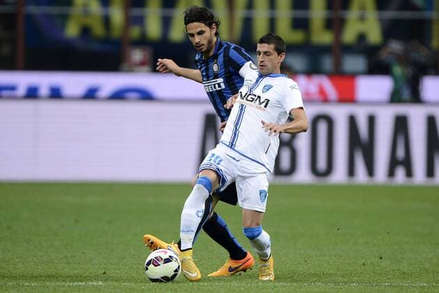 Andrea Ranocchia Inter, Manuel Pucciarelli Empoli Milano 31-05-2015 Stadio Giuseppe Meazza - Football Calcio Serie A Inter Mailand vs. Empoli FC. giuseppexceleste