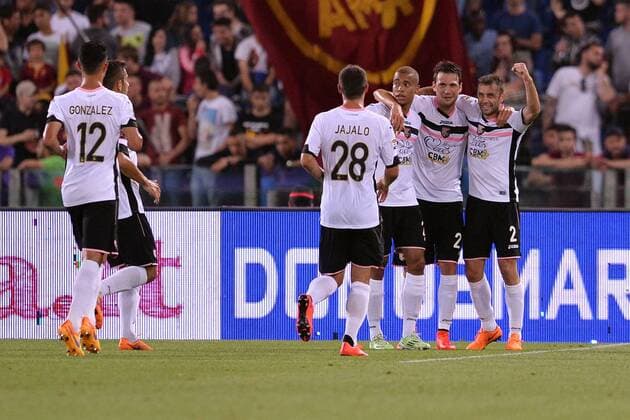 Franco Vazquez Palermo. Goal celebration. Roma 31-05-2015 Stadio Olimpico. Football Calcio 2014 2015 Serie A. AS Roma vs. US Palermo. AntoniettaxBaldassarre
