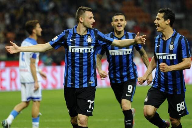 gol di Marcelo Brozovic Inter 3-2. Celebration goal Milano 31-05-2015 Stadio Giuseppe Meazza - Football Calcio Serie A Inter Mailand vs. Empoli FC. giuseppexceleste