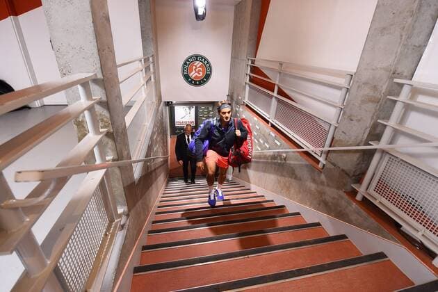 Gael monfils (Fra) vs Roger Federer (Sui) TENNIS : Roland Garros 2015 - French Open - 31 05 2015 TennisMagazine Panoramic 