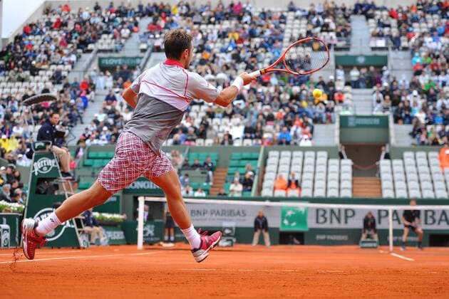 Stanislas Wawrinka (SUI) Gilles Simon (FRA) TENNIS : Roland Garros 2015 - Internationaux de France - 31 05 2015 TennisMagazine Panoramic 