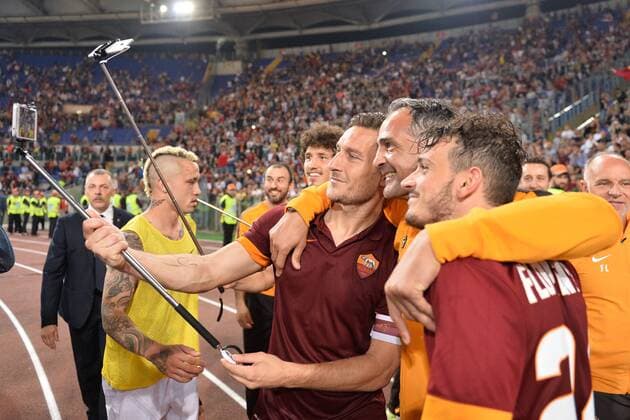 As Roma 31 05 2015 - Serie A AS Roma vs. US Palermo: Francesco Totti-Alessandro Florenzi 