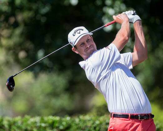 May 31, 2015: Harris English tees off on hole 1 during the fourth round of the AT&T Byron Nelson at TPC Four Seasons Resort in Irving, TX. GOLF: MAY 31 PGA Golf Herren - AT&T Byron Nelson Championship - Final Round Icon1505310044 EDITORIAL USE ONLY