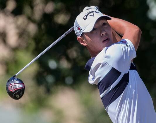 May 31, 2015: Danny Lee tees off on hole 1 during the fourth round of the AT&T Byron Nelson at TPC Four Seasons Resort in Irving, TX. GOLF: MAY 31 PGA Golf Herren - AT&T Byron Nelson Championship - Final Round Icon1505310074 EDITORIAL USE ONLY
