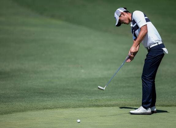 May 31, 2015: Danny Lee hits his third shot on hole 4 during the fourth round of the AT&T Byron Nelson at TPC Four Seasons Resort in Irving, TX. GOLF: MAY 31 PGA Golf Herren - AT&T Byron Nelson Championship - Final Round Icon1505310174 EDITORIAL USE ONLY