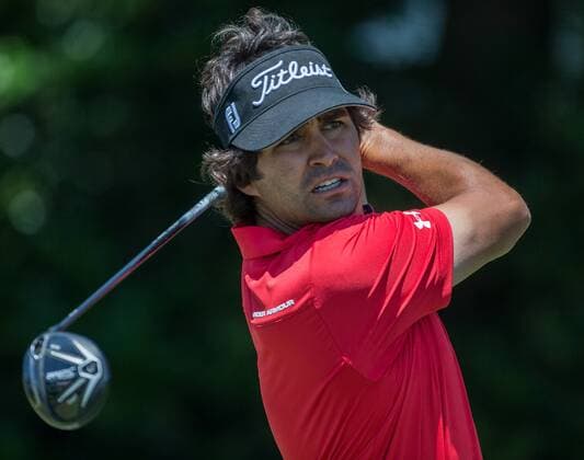 May 31, 2015: Martin Flores tees off on hole 4 during the fourth round of the AT&T Byron Nelson at TPC Four Seasons Resort in Irving, TX. GOLF: MAY 31 PGA Golf Herren - AT&T Byron Nelson Championship - Final Round Icon1505310244 EDITORIAL USE ONLY