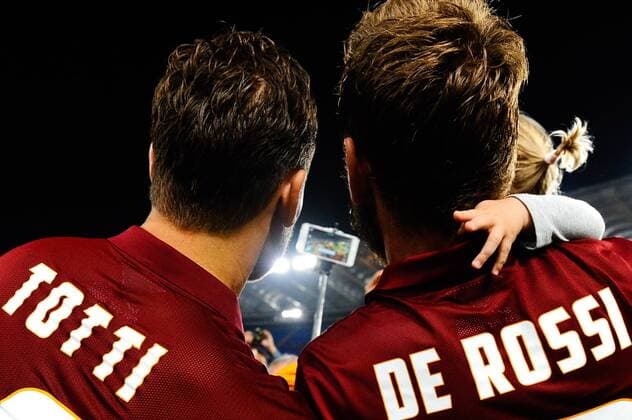 IPP20150531 Football - soccer: Serie A, AS Rom - US Palermo, francesco Totti e daniele De Rossi si fanno un selfie xHOCHxZWEIx xItalyxPhotoxPressx 