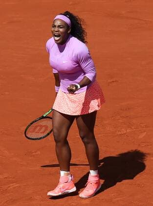 - PARIS, FRANCE: American Serena Williams pictured during a tennis match between US Sloane Stephens and US Serena Williams in the 1 8 finals of the women s singles at the Roland Garros French Open tennis tournament, in Paris, France, Monday 01 June 2015. The Roland Garros Grand Slam takes place from 24 May to 07 June 2015. VIRGINIExLEFOUR  x04635007x