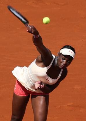- PARIS, FRANCE: American Sloane Stephens pictured in action during a tennis match between US Sloane Stephens and US Serena Williams in the 1 8 finals of the women s singles at the Roland Garros French Open tennis tournament, in Paris, France, Monday 01 June 2015. The Roland Garros Grand Slam takes place from 24 May to 07 June 2015. VIRGINIExLEFOUR  x04635024x