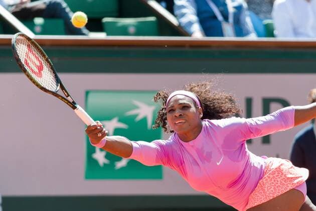 June 1, 2015: Serena Williams of United States of America in action in a 4th round match against Sloane Stephens of United States of America on day nine of the 2015 French Open tennis tournament at Roland Garros in Paris, France. Williams won 16 75 63. Sydney Low Cal Media. Tennis 2015: French Open JUNE 1 - ZUMAc04_