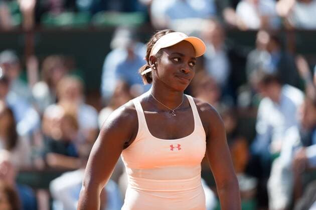 June 1, 2015: Sloane Stephens of United States of America in action in a 4th round match against Serena Williams of United States of America on day nine of the 2015 French Open tennis tournament at Roland Garros in Paris, France. Williams won 16 75 63. Sydney Low Cal Media. Tennis 2015: French Open JUNE 1 - ZUMAc04_