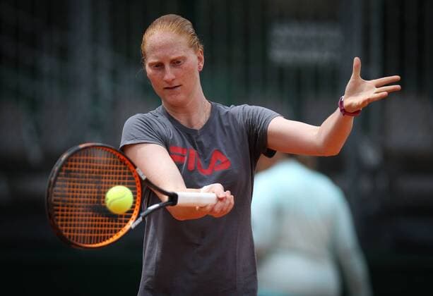 - PARIS, FRANCE: Belgian Alison Van Uytvanck pictured during a training session at the Roland Garros French Open tennis tournament, in Paris, France, Tuesday 02 June 2015. The Roland Garros Grand Slam takes place from 24 May to 07 June 2015. VIRGINIExLEFOUR  x04635476x