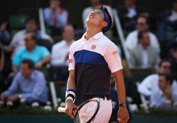 - PARIS, FRANCE: Kei Nishikori pictured at the Roland Garros French Open tennis tournament, in Paris, France, Tuesday 02 June 2015. The Roland Garros Grand Slam takes place from 24 May to 07 June 2015. VIRGINIExLEFOUR  x04635691x