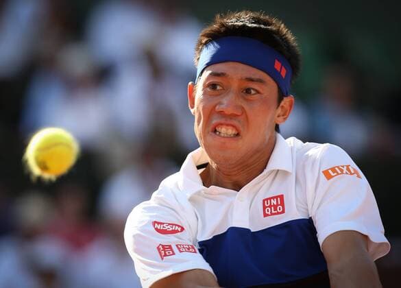 - PARIS, FRANCE: Kei Nishikori pictured at the Roland Garros French Open tennis tournament, in Paris, France, Tuesday 02 June 2015. The Roland Garros Grand Slam takes place from 24 May to 07 June 2015. VIRGINIExLEFOUR  x04635687x