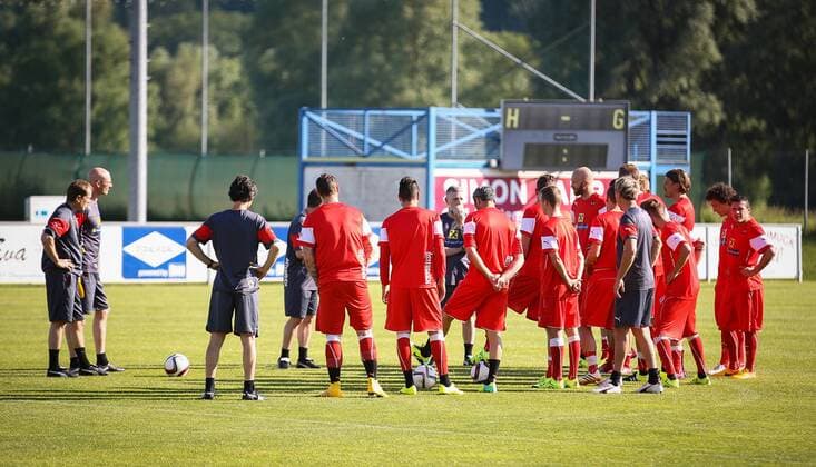 Fussball ÖFB Nationalteam, team training course STEGERSBACH,AUSTRIA,02.JUN.15 - Fussball ÖFB Nationalteam, Oesterreichischer Fussball-Bund, team training course. Image shows the team of AUT. GEPAxpictures xCh.xKelemen