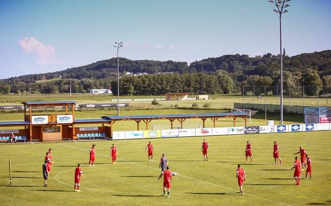 Fussball ÖFB Nationalteam, team training course STEGERSBACH,AUSTRIA,02.JUN.15 - Fussball ÖFB Nationalteam, Oesterreichischer Fussball-Bund, team training course. Image shows the team of AUT. GEPAxpictures xCh.xKelemen