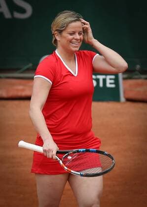 - PARIS, FRANCE: former tennis number 1 Kim Clijsters pictured during the Women s Legends Trophy exhibition tournament at the Roland Garros French Open tennis tournament, in Paris, France, Wednesday 03 June 2015. The Roland Garros Grand Slam takes place from 24 May to 07 June 2015. VIRGINIExLEFOUR  x04636042x