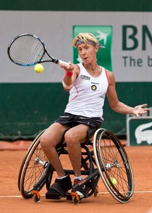 Sabine Ellerbrock (GER) Rollstuhl Tennis Tennis - French Open 2015 - Grand Slam ITF ATP Tennis Herren WTA Tennis Damen - Roland Garros - Paris - - France - 3 June 2015. Juergen Hasenkopf