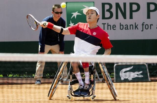 TENNIS - ATP Tennis Herren French Open 2015 PARIS,FRANCE,03.JUN.15 - TENNIS - ATP World Tour, Grand Slam, Roland Garros, French Open, wheelchair. Image shows Shingo Kunieda (JPN). GEPAxpictures xMatthiasxHauer