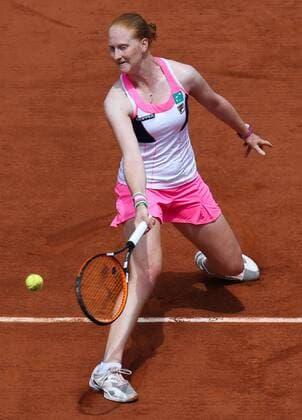 - PARIS, FRANCE: Belgian Alison Van Uytvanck pictured in action during the women s singles quarterfinal game between Belgian Alison Van Uytvanck WTA Tennis Damen 88) and Swiss Timea Bacsinszky (WTA 23) at the Roland Garros French Open tennis tournament, in Paris, France, Wednesday 03 June 2015. The Roland Garros Grand Slam takes place from 24 May to 07 June 2015. VIRGINIExLEFOUR  x04636374x