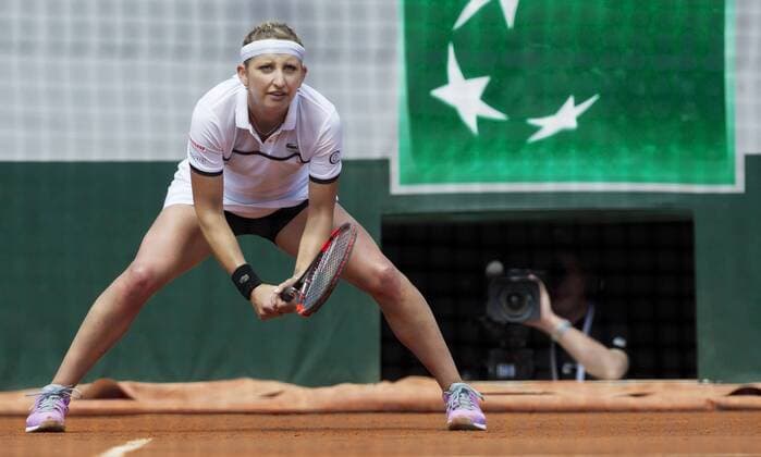 TENNIS - WTA Tennis Damen French Open 2015 PARIS,FRANCE,03.JUN.15 - TENNIS - WTA World Tour, Grand Slam, Roland Garros, French Open. Image shows Timea Bacsinszky (SUI). GEPAxpictures xMatthiasxHauer