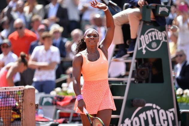 Serena Williams (USA) vs Erani (Ita) - 1 4 finale SD TENNIS : Roland Garros 2015 - Internationaux de France - 03 06 2015 AnthonyBIBARD FEP Panoramic 