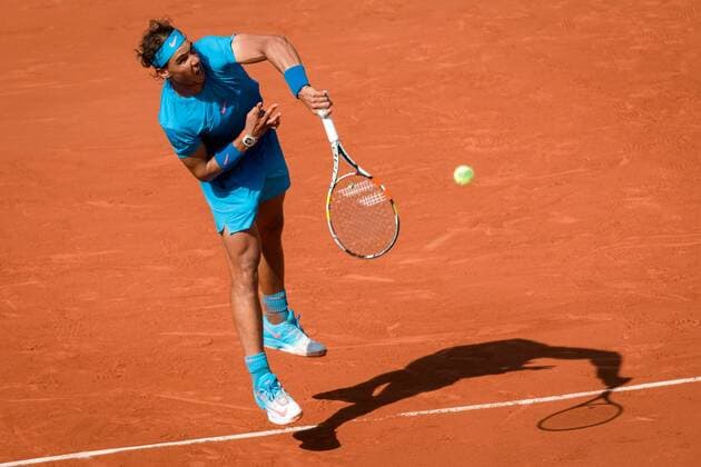 June 3, 2015: Rafael Nadal of Spain in action in a Quarterfinal match against Novak Djokovic of Serbia on day eleven of the 2015 French Open tennis tournament at Roland Garros in Paris, France. Djokovic won 75 63 61. Sydney Low Cal Media. Tennis 2015: French Open JUNE 3 - ZUMAc04_