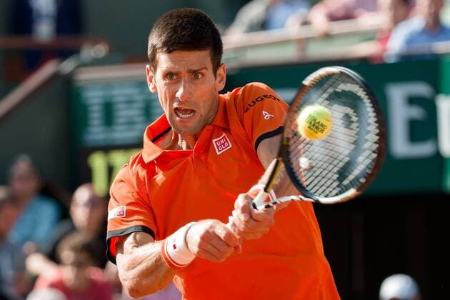 June 3, 2015: Novak Djokovic of Serbia in action in a Quarterfinal match against Rafael Nadal of Spain on day eleven of the 2015 French Open tennis tournament at Roland Garros in Paris, France. Djokovic won 75 63 61. Sydney Low Cal Media. Tennis 2015: French Open JUNE 3 - ZUMAc04_