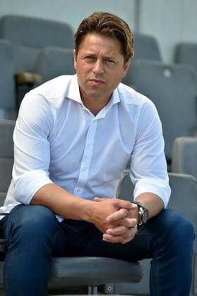 SOCCER - BL, Ried, press conference PK Pressekonferenz RIED,AUSTRIA,04.JUN.15 - SOCCER - tipico Bundesliga, SV Ried, press conference, presentation of head coach Helgi Kolvidsson. Image shows head coach Helgi Kolvidsson (Ried). GEPAxpictures xFlorianxErtl
