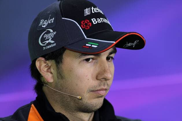 Aktuell Motorsport, Formel 1 GP von Kanada in Montreal, Pressekonferenz der Fahrer Canadian Grand Prix, Montreal 4 - 7 June 2015 04.06.2015 - press conference PK Pressekonferenz Sergio Perez (MEX) Sahara Force India F1 VJM08 