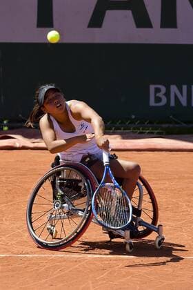 Aktuell Tennis, French Open in Paris, Behindertensport, Rollstuhltennis Yui Kaliji (jpn) TENNIS : Roland Garros French Open 2015 - Internationaux de France - 04 06 2015 