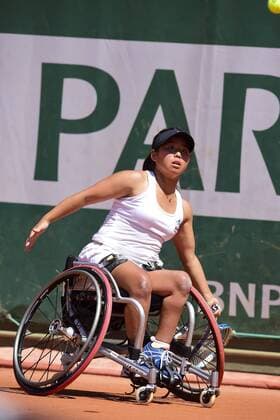 Aktuell Tennis, French Open in Paris, Behindertensport, Rollstuhltennis Yui Kaliji (jpn) TENNIS : Roland Garros French Open 2015 - Internationaux de France - 04 06 2015 