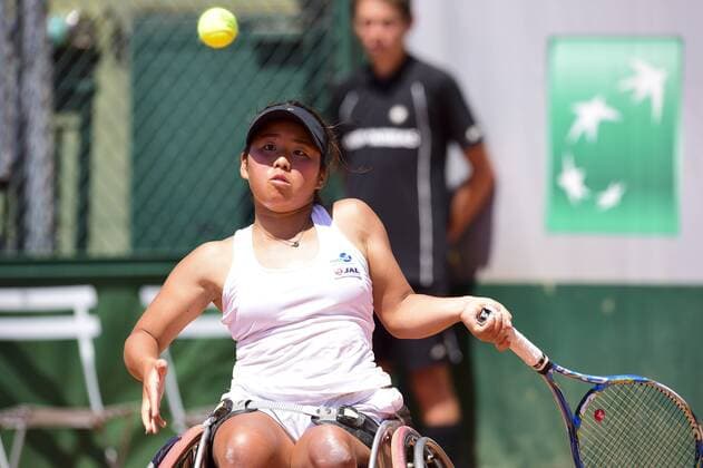 Aktuell Tennis, French Open in Paris, Behindertensport, Rollstuhltennis Yui Kaliji (jpn) TENNIS : Roland Garros French Open 2015 - Internationaux de France - 04 06 2015 