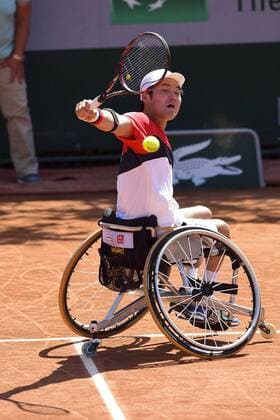 Aktuell Tennis, French Open in Paris, Behindertensport, Rollstuhltennis Shingo Kunieda (jpn) TENNIS : Roland Garros French Open 2015 - Internationaux de France - 04 06 2015 