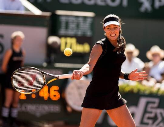 04.06.2015. Paris, France. Roland Garros French Open. Ana Ivanovic of Serbia in action during her Women s Singles match against Lucie Safarova of Czech Republic on day twelve of the 2015 French Open 2015 in Paris, France. Safarova won the match 7-5 7-5 to move into the final. xBenxPipex  ActionPlus11627525