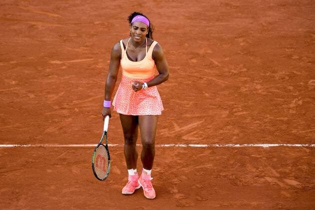 joie de Serena Williams (usa) TENNIS : Roland Garros French Open 2015 - Internationaux de France - 04 06 2015 
