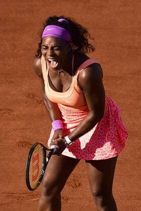 joie de Serena Williams (usa) TENNIS : Roland Garros French Open 2015 - Internationaux de France - 04 06 2015 