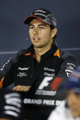Aktuell Motorsport, Formel 1, GP von Kanada in Montreal, Pressekonferenz der Fahrer Motorsports: FIA Formula One World Championship WM Weltmeisterschaft 2015, Grand Prix of Canada, 11 Sergio Perez (MEX, Sahara Force India F1 Team), xHOCHxZWEIx