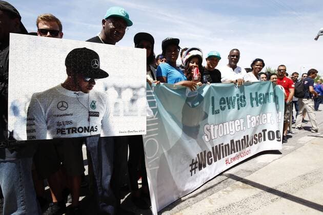 Motorsports: FIA Formula One World Championship WM Weltmeisterschaft 2015, Grand Prix of Canada, fans of 44 Lewis Hamilton (GBR, Mercedes AMG Petronas Formula One Team), xHOCHxZWEIx