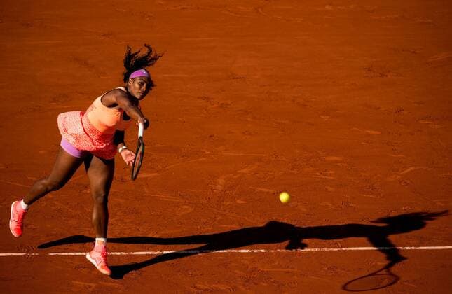 04.06.2015. Paris, France. Roland Garros French Open. Serena Williams of USA in action during her Women s Singles match against Timea Bacsinszky of Switzerland on day twelve of the 2015 French Open 2015 in Paris, France. Williams won the match 4-6 6-3 6-0 to move into the final. xBenxPipex  ActionPlus11627562