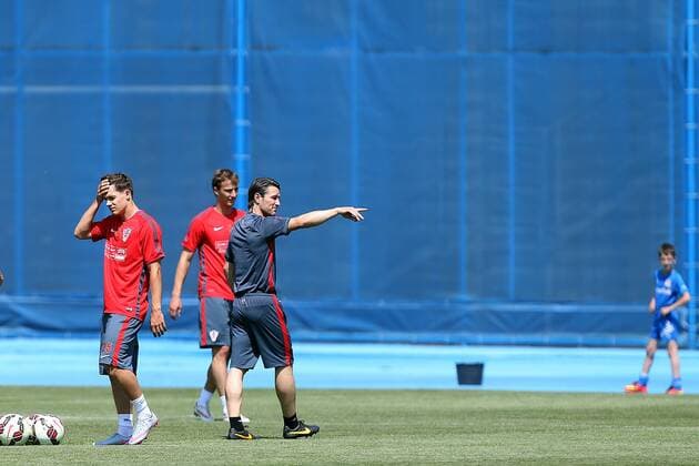 PXL_ Croatian football team training 04.06.2015., Zagreb,Croatia - Training of Croatian national football team before friendly match against Gibraltar in Varazdin.Coach Niko Kovac, Mario Situm.  GoranxStanzl PIXSELL