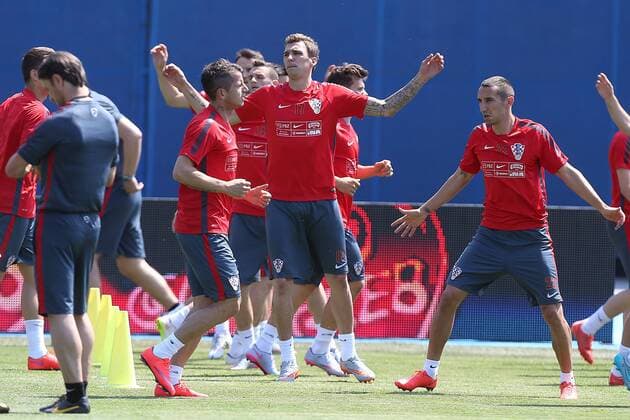 PXL_ Croatian football team training 04.06.2015., Zagreb,Croatia - Training of Croatian national football team before friendly match against Gibraltar in Varazdin. Mario Mandzukic.  GoranxStanzl PIXSELL