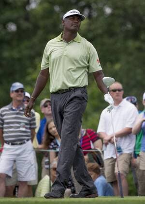 June 04 2015: Vijay Singh teeing off during the first round of the Memorial Tournament held at the Muirfield Village Golf Club in Dublin, Ohio. GOLF: JUN 04 PGA Golf Herren - the Memorial Tournament - First Round Icon150604034 EDITORIAL USE ONLY