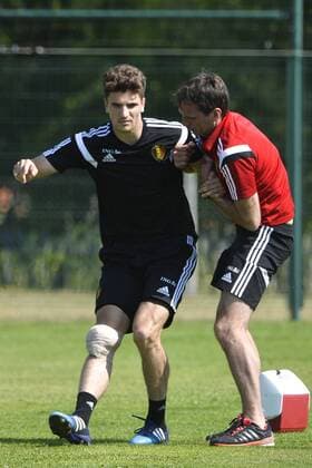 - BORDEAUX, FRANCE: Belgium s Thomas Meunier pictured during a training session on the fifth day of the training camp of Belgian national soccer team The Red Devils in Bordeaux, France, Friday 05 June 2015. The Devils are preparing for a friendly game against France and a Euro 2016 qualification game against Wales. DIRKxWAEM  x04637015x