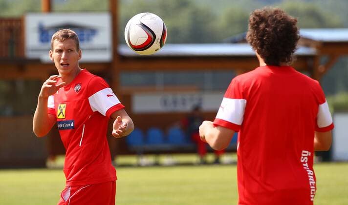 SOCCER - OEFB, team training course STEGERSBACH,AUSTRIA,05.JUN.15 - SOCCER - OEFB, Oesterreichischer Fussball-Bund, team training course. Image shows Florian Klein (AUT). GEPAxpictures xCh.xKelemen