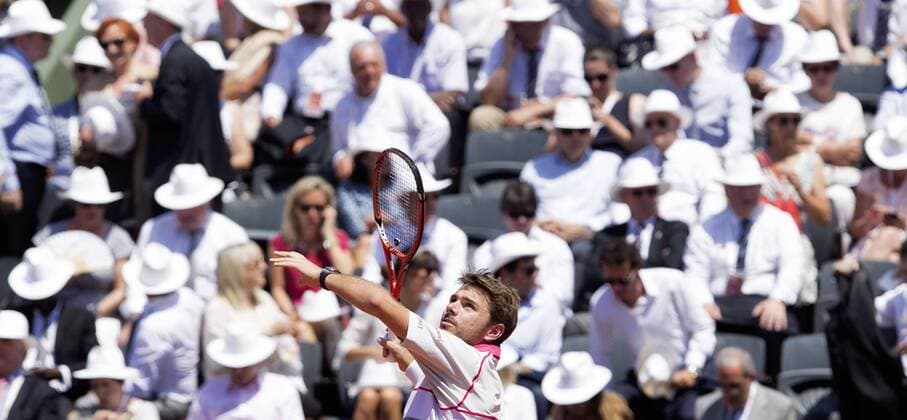 TENNIS - ATP Tennis Herren French Open 2015 PARIS,FRANCE,05.JUN.15 - TENNIS - ATP World Tour, Grand Slam, Roland Garros, French Open. Image shows Stan Wawrinka (SUI). GEPAxpictures xMatthiasxHauer