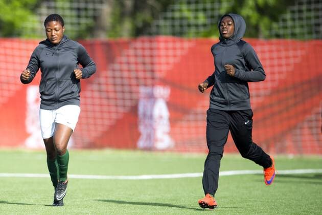 June 5, 2015 - Winnipeg - Nigerias Asisat Oshoala during practice session of Nigeria.. kod CS 57669 News - June 5, 2015  - ZUMAb138